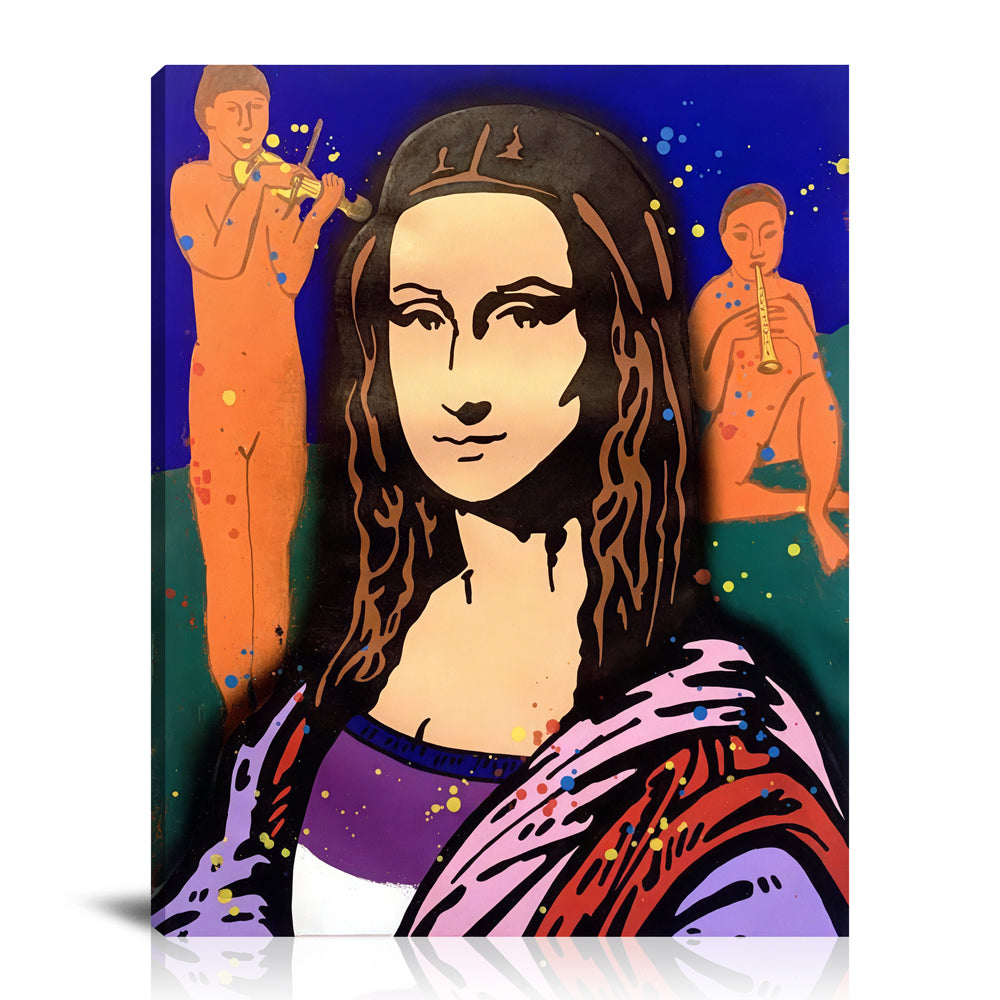 Mona Matisse Wall Art: Large Colorful Graffiti Print or Framed Canvas Painting for Modern Living Rooms, Dining Rooms and Bedrooms