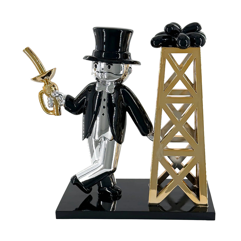 Monopoly Oil Rig Gold Sculpture