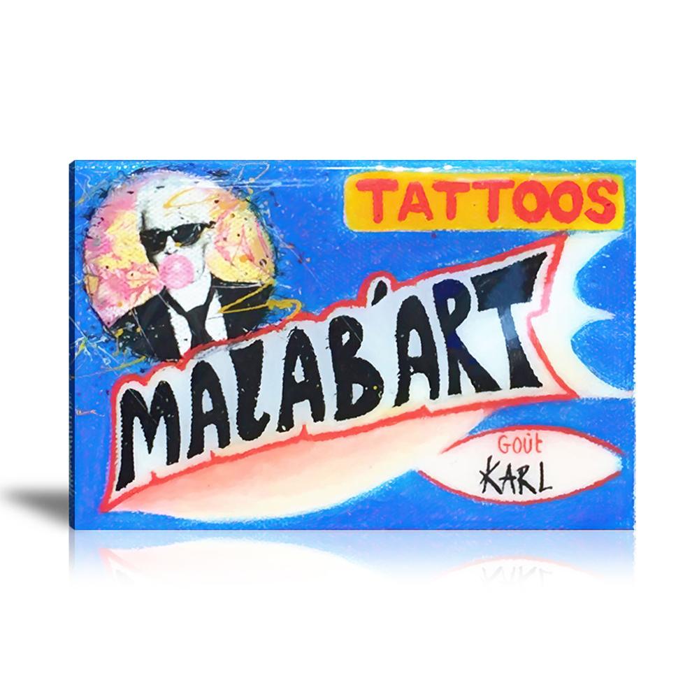 Karl Lagerfeld, Rakel Wajnberg, Chewing Gum, Bubble Gum, Malab’Art, Tattoos, Rebellious, Mixed Media, Rebel, Collage Art, Pop Art, Celebrities, Prints, Pop Art, Paintings, Movies, Cinema, Canvas, Art