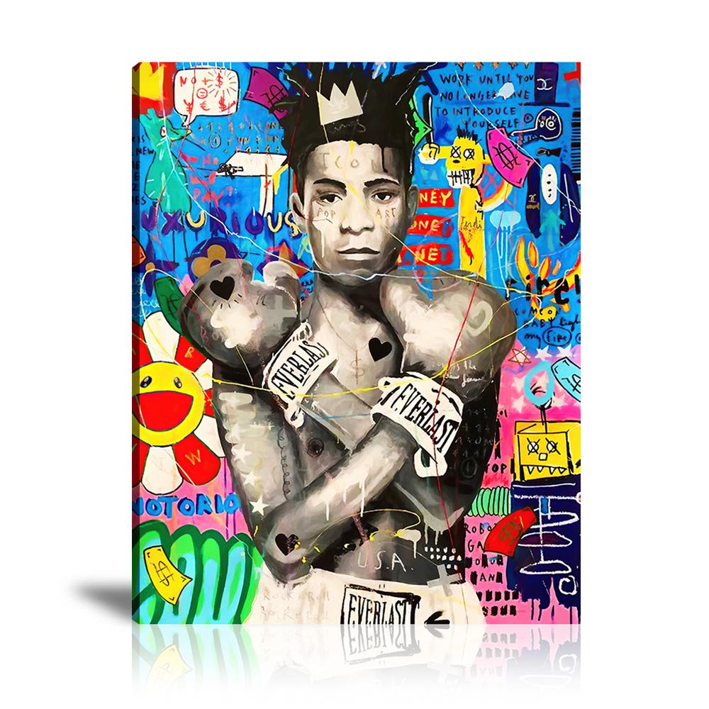 Street Art, Prints, Pop Art, Paintings, Canvas, Art, Jisbar,  Basquiat, Everlast, Love, Smile, Flower, Boxing, Boxer, Celebrities, King, Icon