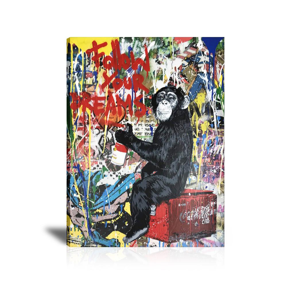 Collage Art, Rebel, Monkey, Batman, Coca Cola, Follow Your Dream, Batman, Captain America, Street Art, Prints, Pop Art, Paintings, Mr. Brainwash, Canvas