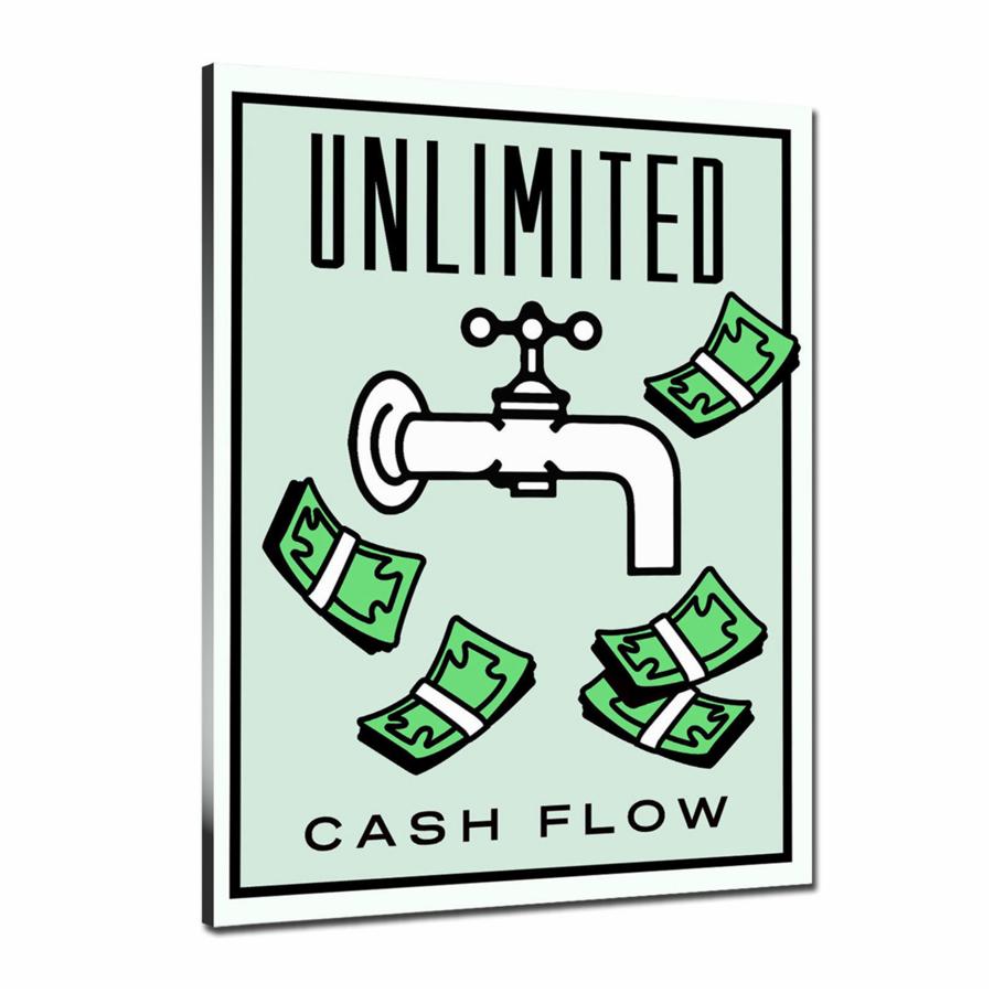 Vertical, Street Art, Prints, Pop Art, Paintings, Monopoly Quotes, Canvas, Art, Unlimited, Cash Flow, Money, Artwork, Motivation, Quotes