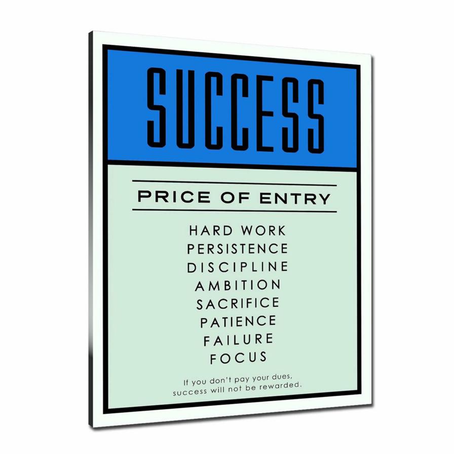 Street Art, Prints, Pop Art, Paintings, Canvas, Art, Alec Monopoly, Success, Price of Entry, Quote, Motivation, Hard Work, Focus, Card, Patience, Failure, Ambition, Board Game