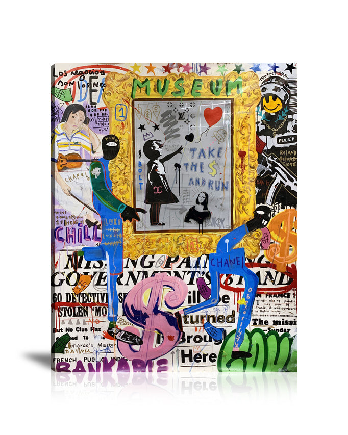 Street Art, Prints, Pop Art, Paintings, Canvas, Art, Jisbar, Banksy, Museum, Balloon Girl, Gallery, Love, Dollar, Police, Chill, Heist