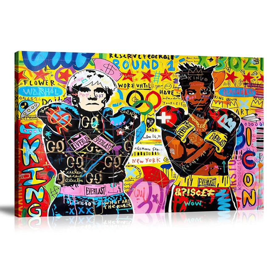 Street Art, Prints, Pop Art, Paintings, Canvas, Art, Jisbar, King, Basquiat, Warhol, Boxing, Boxer, Everlast, Olympic, Icon, Xbox, Colorful, Landscape