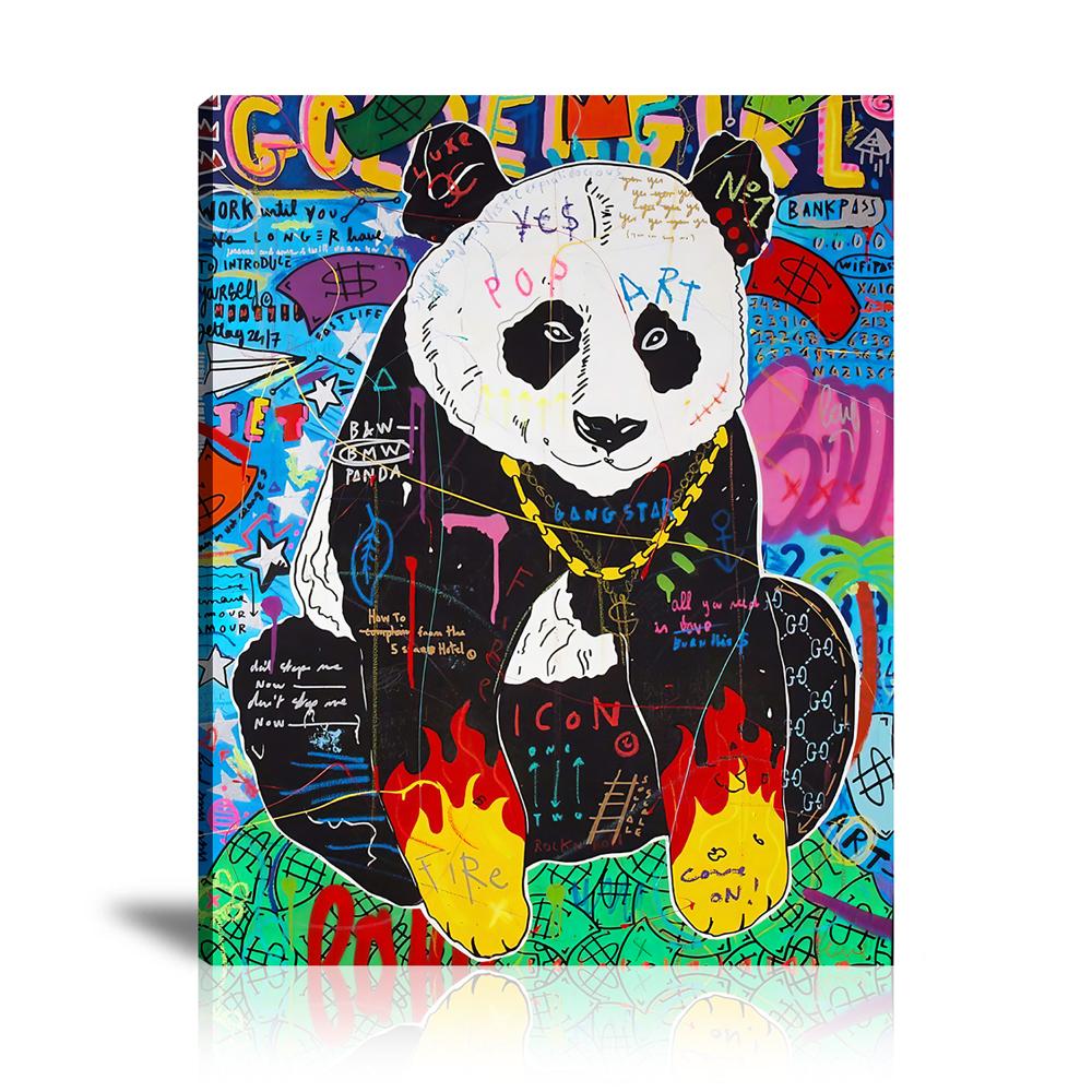 Street Art, Prints, Pop Art, Paintings, Canvas, Art, Jisbar, Panda, Burning, Money, Chanel, Love, Cash, Jet, Dollar, Gucci