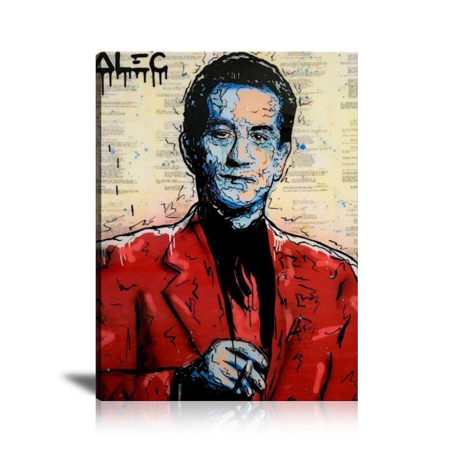 De Niro Monopoly Art Wall Art: Large Colorful Graffiti Print or Framed Canvas Painting for Modern Living Rooms, Dining Rooms and Bedrooms