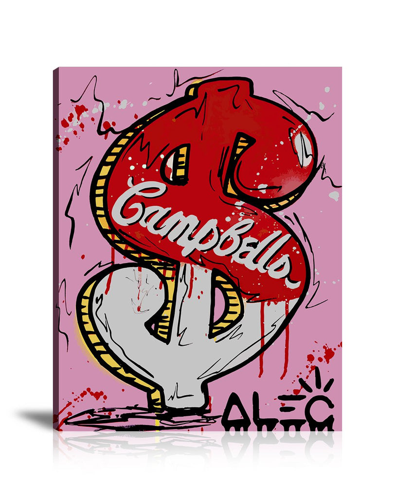 Campbells $ Sign Pink Screen