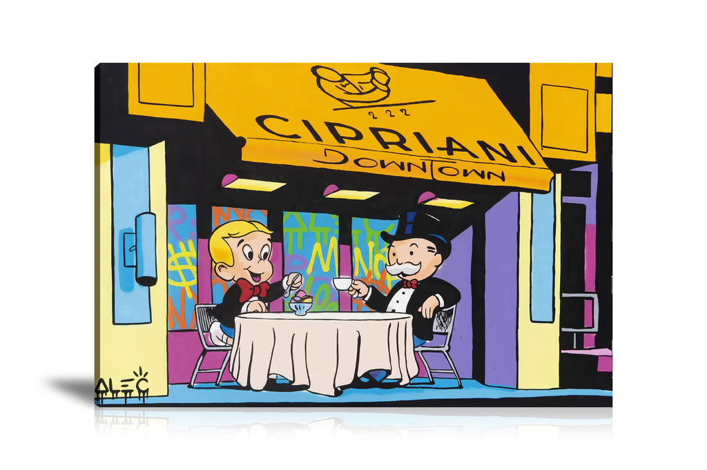 Street Art, Prints, Pop Art, Paintings, Canvas, Art, Alec Monopoly, Cipriani, Downtown, Monopoly, Richie Rich, Coffee, Ice Cream, Colorful