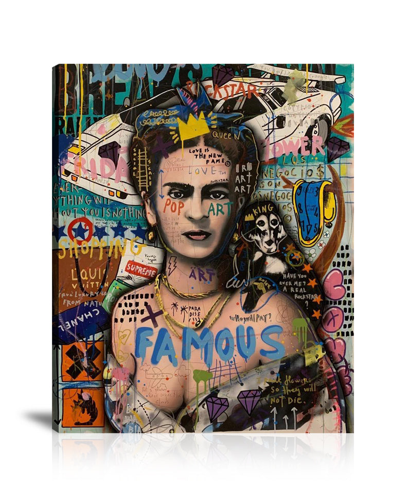 Street Art, Prints, Pop Art, Paintings, Canvas, Art, Jisbar, Frida, Lambo, Famous, Chanel, Shopping, King, Watches, Colorful