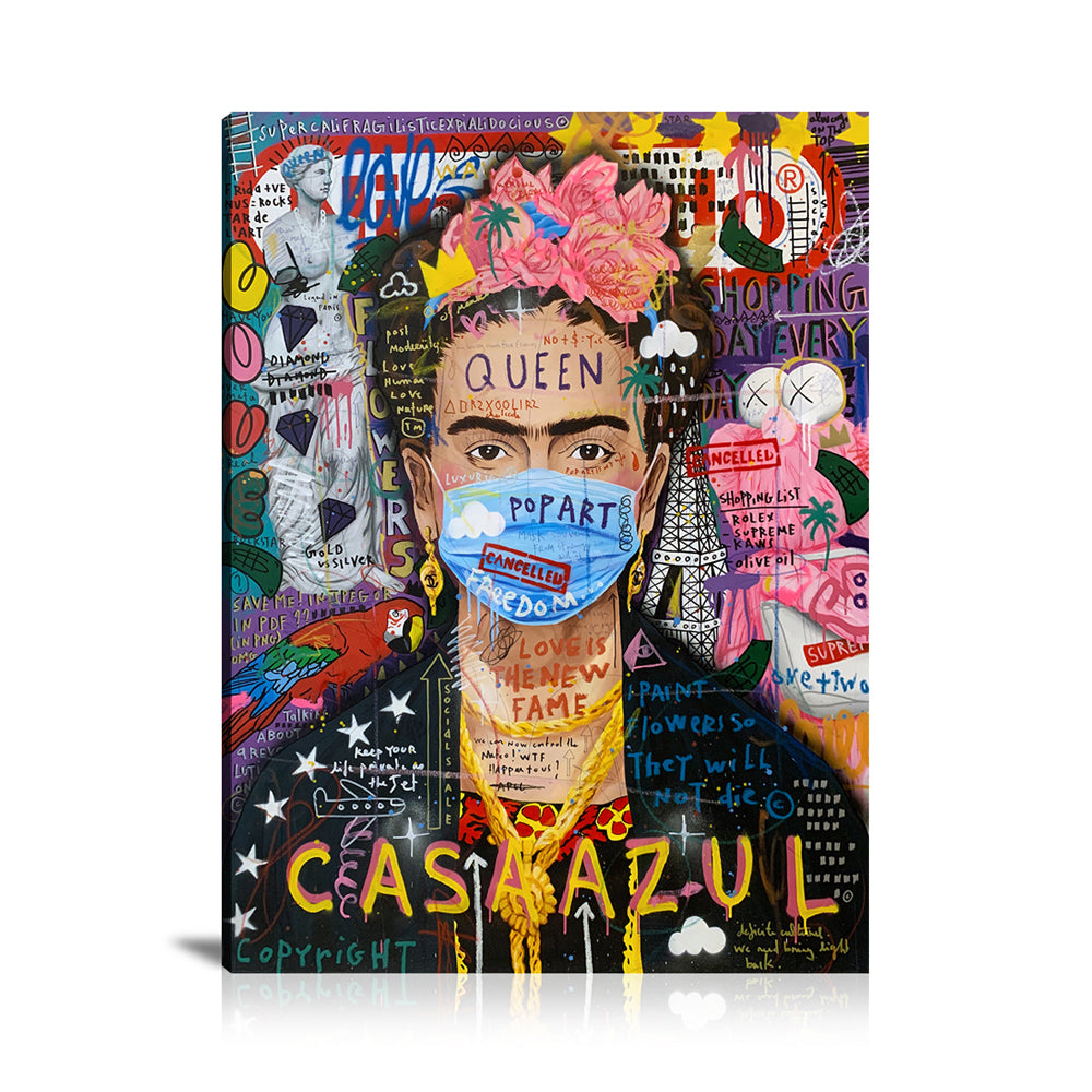 Canvas Art,Casa Azul,Diamonds,Dollar Sign,Eiffel Tower,Face Mask,Frida,Frida Kahlo,Jisbar,Kaws,Kaws BFF,Money,News,Paintings,Parrot,Pop Art,Prints,Street Art,Supreme,Vertical,Wall Art