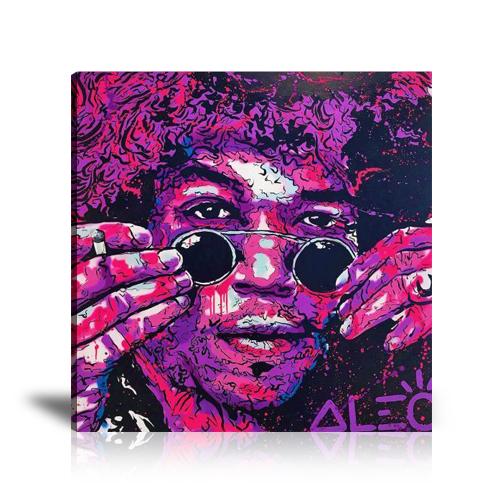  Jimi Hendrix, Spray Paint, Graffiti, Portrait, Colorful, Street Art, Prints, Pop Art, Paintings, Canvas, Art, Alec Monopoly, Square