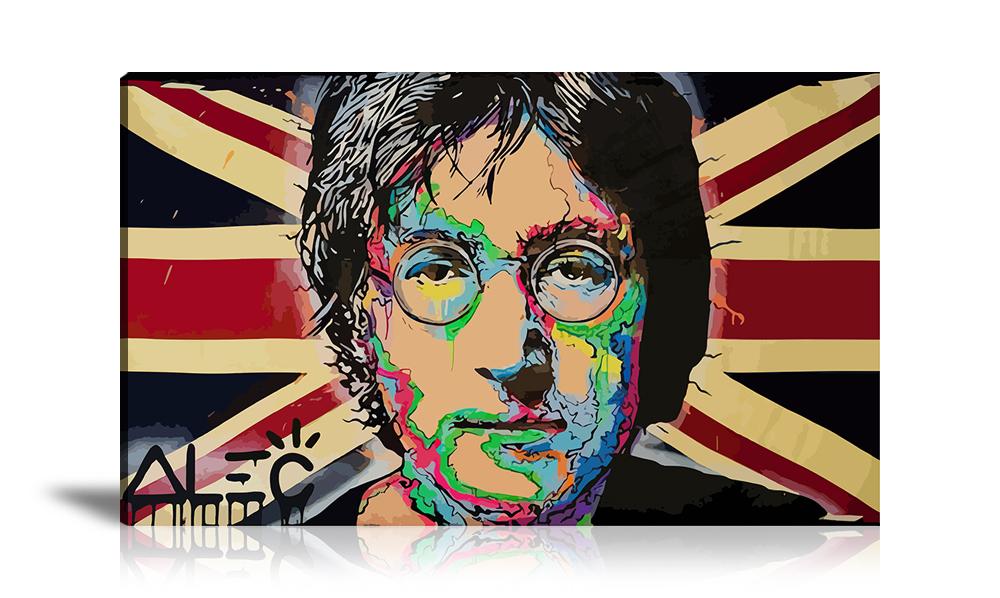 John Lennon Icon On UK Flag