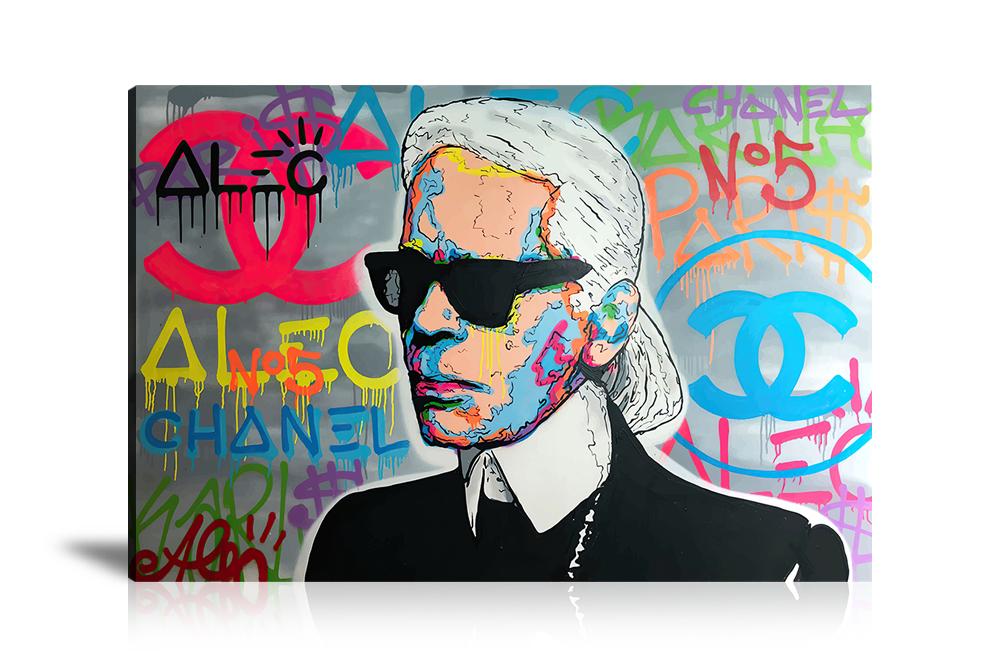 Street Art, Prints, Pop Art, Paintings, Canvas, Art, Alec Monopoly, Landscape, Chanel No.5, Chanel, Karl Lagerfeld, Luxury Brand, Artwork, Colorful, Dollar