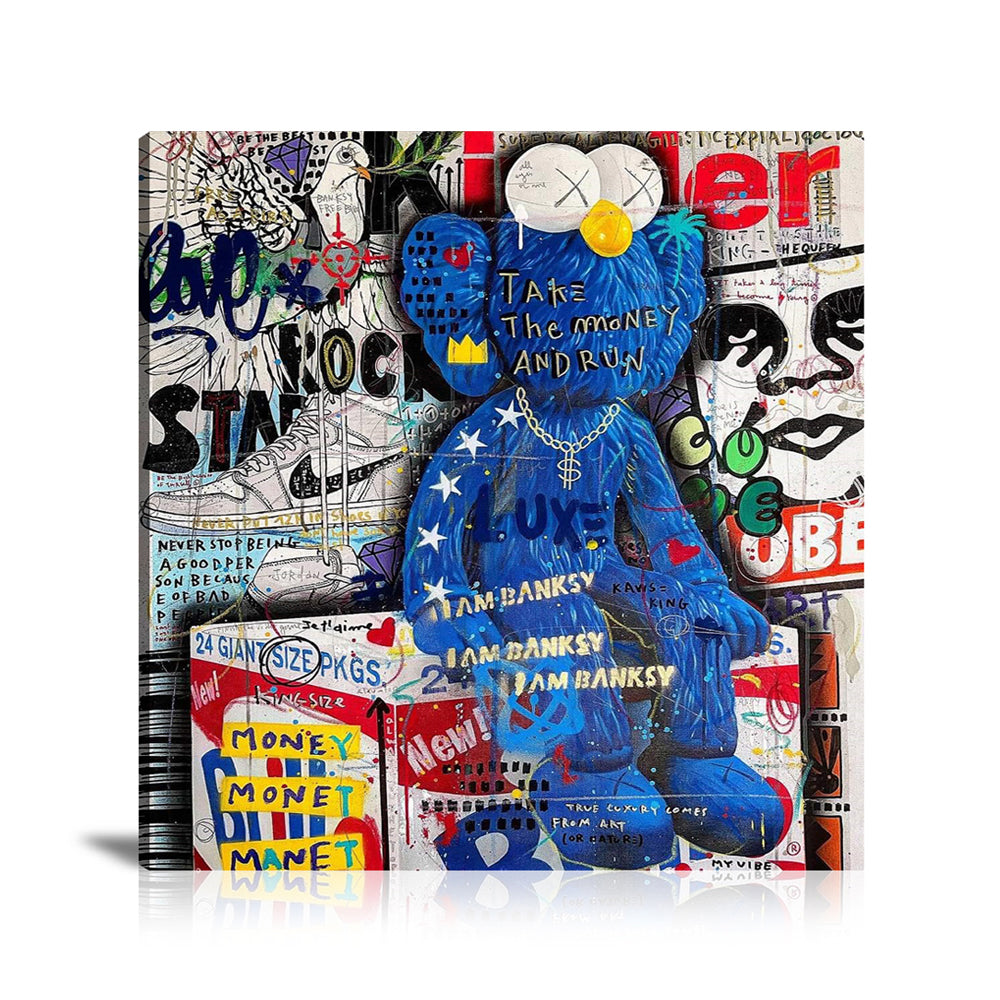 Brillo,Brillo Box,Canvas Art,Companion,Dior,Dollar Sign,Dove,Jisbar,Kaws,Kaws BFF,Kinder,News,Nike,Obey,Paintings,Pop Art,Prints,Sneaker,Square,Street Art,Wall Art