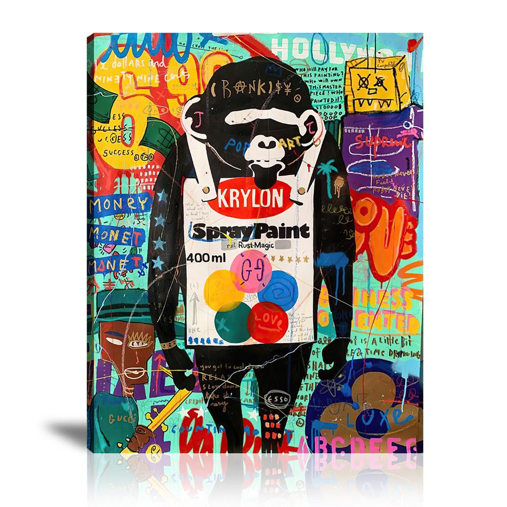 Street Art, Prints, Pop Art, Paintings, Canvas, Art, Jisbar, Krylon, Money, Banksy, Laugh Now, Love, Robot, Spray Paint, Money