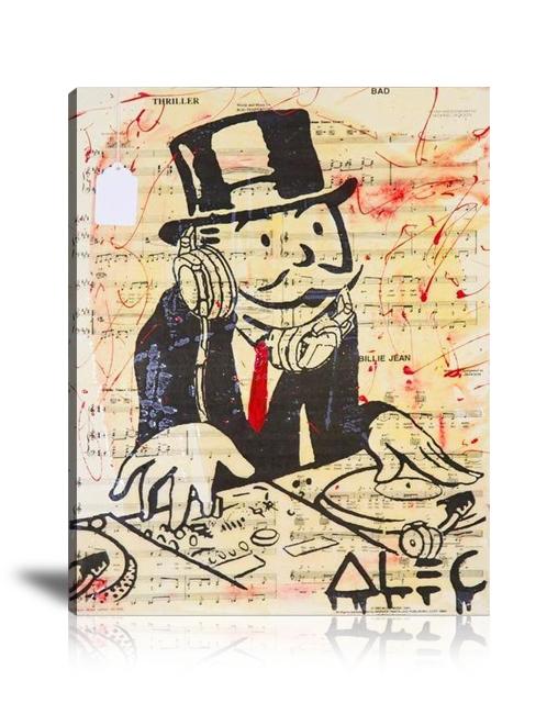 Dj Board, Richie Rich, Headphone, Music Sheet, Spray Paint, Graffiti, Paint Drop, Colorful, Street Art, Prints, Pop Art, Paintings, Canvas, Art, Alec Monopoly, Vertical