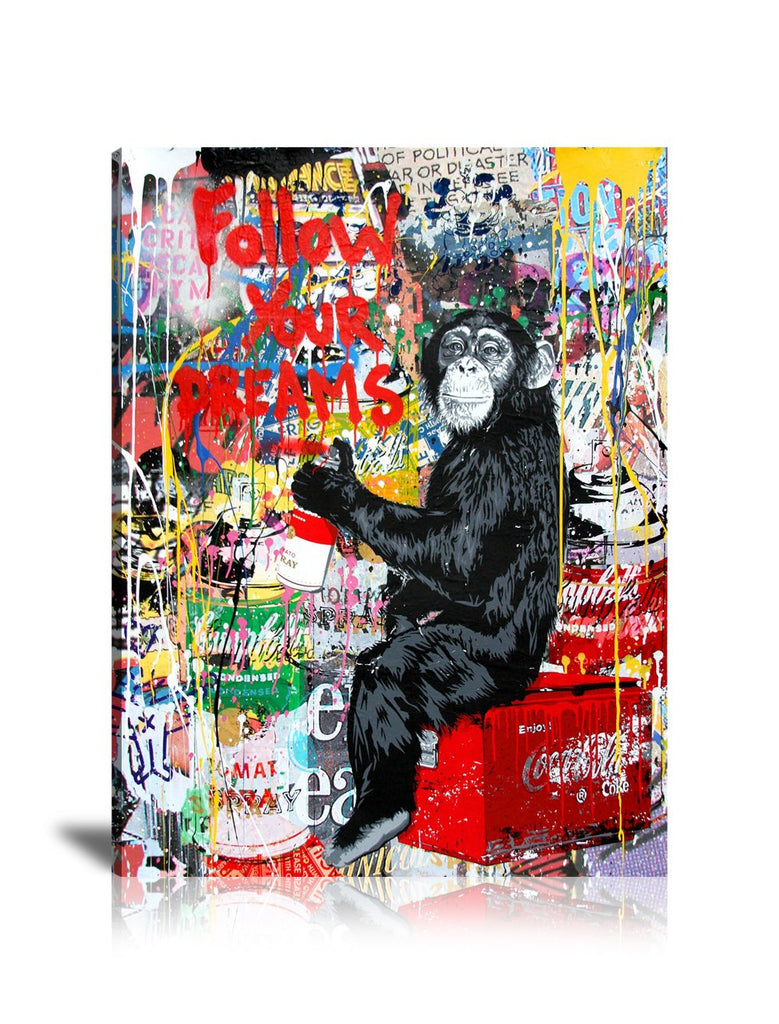 Collage Art, Rebel, Monkey, Coca Cola, Follow Your Dream, Campbell’s, Spray 