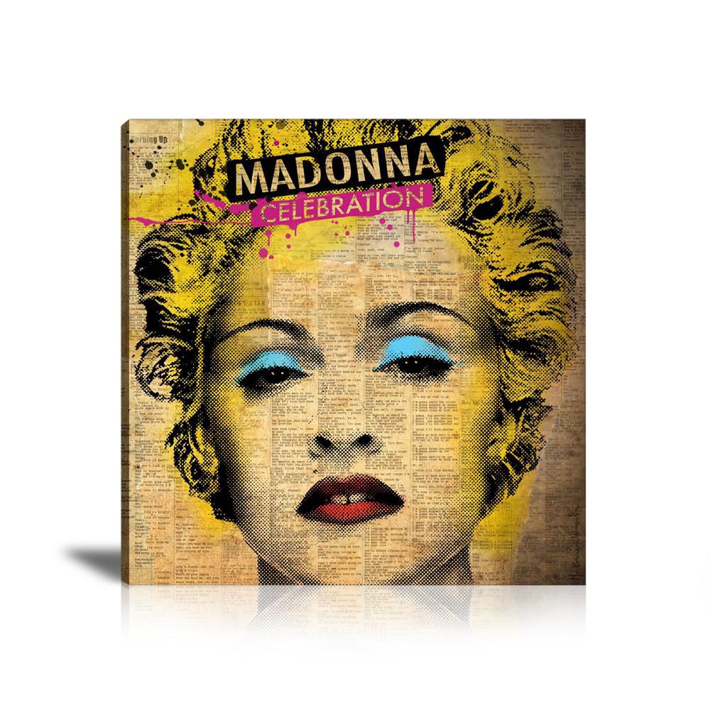 Madonna Celebration Wall Art: Large Colorful Graffiti Print or Framed Canvas Painting for Modern Living Rooms, Dining Rooms and Bedrooms