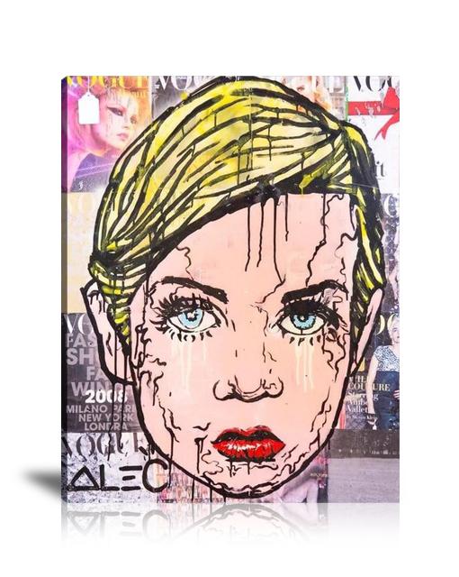  Madonna,  Vogue, Magazine, Collage Art, Spray Paint, Graffiti, Colorful, Street Art, Prints, Pop Art, Paintings, Canvas, Art, Alec Monopoly, Vertical