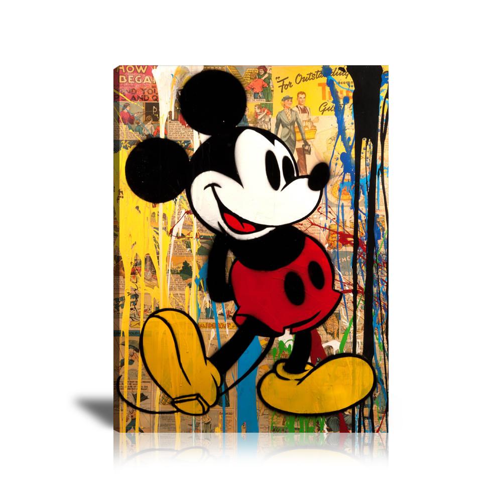 Mickey Mouse, Comic, Pop Art, Vintage Advertising, Collage Art, Paint Drop, Graffiti, Colorful 