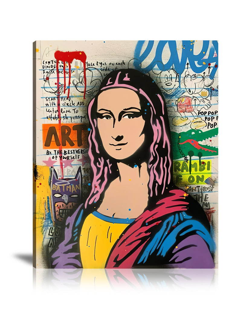 Street Art, Prints, Pop Art, Paintings, Canvas, Art, Jisbar, Mona Lisa, Paper, School, Mickey Mousse, Batman, Lascote, Luxury Brand, Portrait, Masterpiece