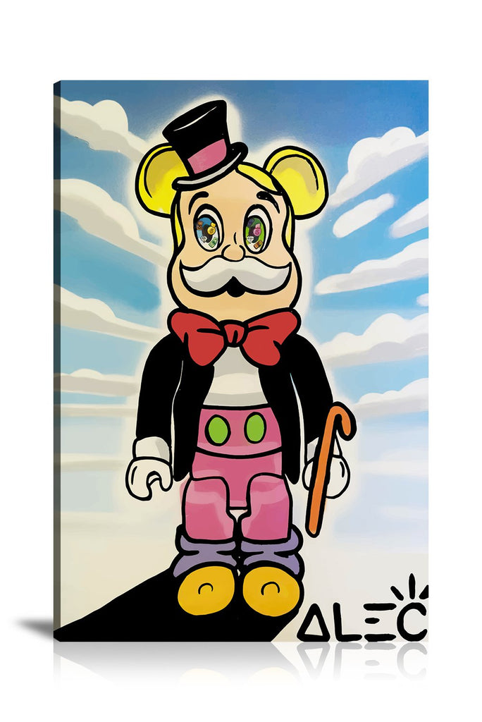 Street Art, Prints, Pop Art, Paintings, Canvas, Art, Alec Monopoly, Monopoly Bearbrick, Toy, Portrait, Colorful