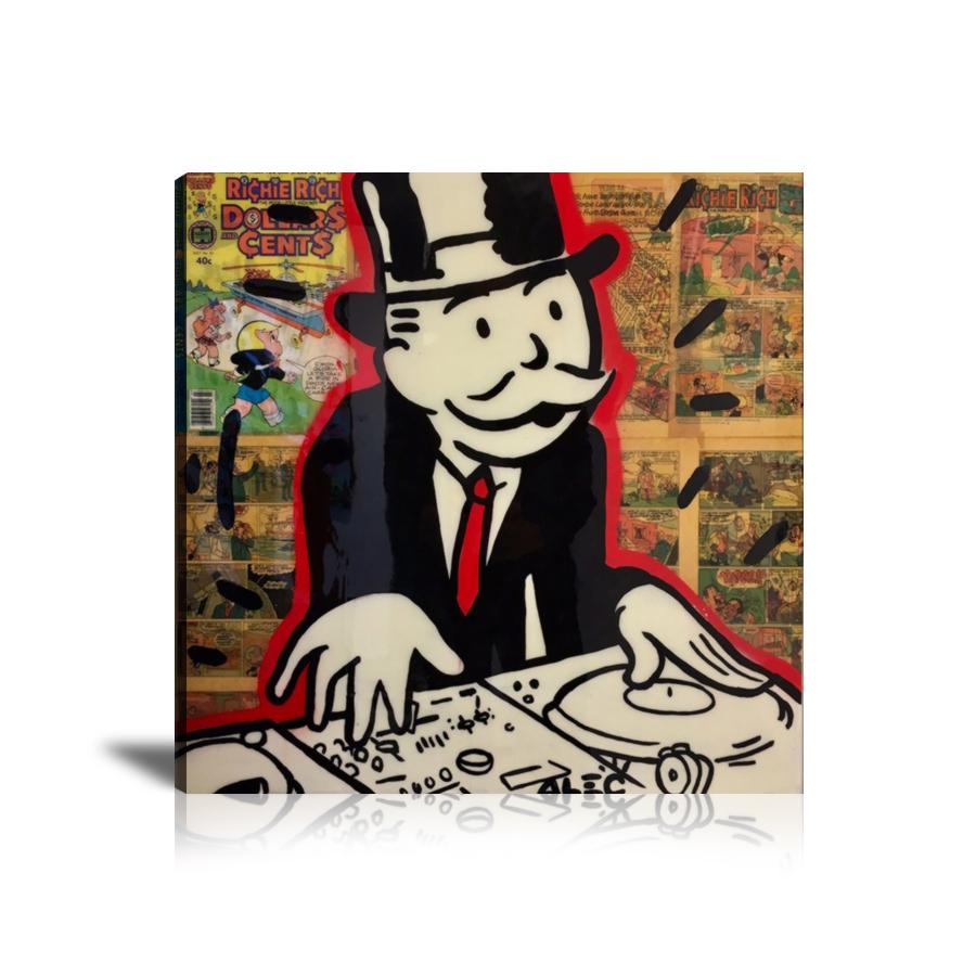 Dj Board, Richie Rich, Headphone, Comics, Spray Paint, Graffiti, Paint Drop, Colorful, Street Art, Prints, Pop Art, Paintings, Canvas, Art, Alec Monopoly, Square