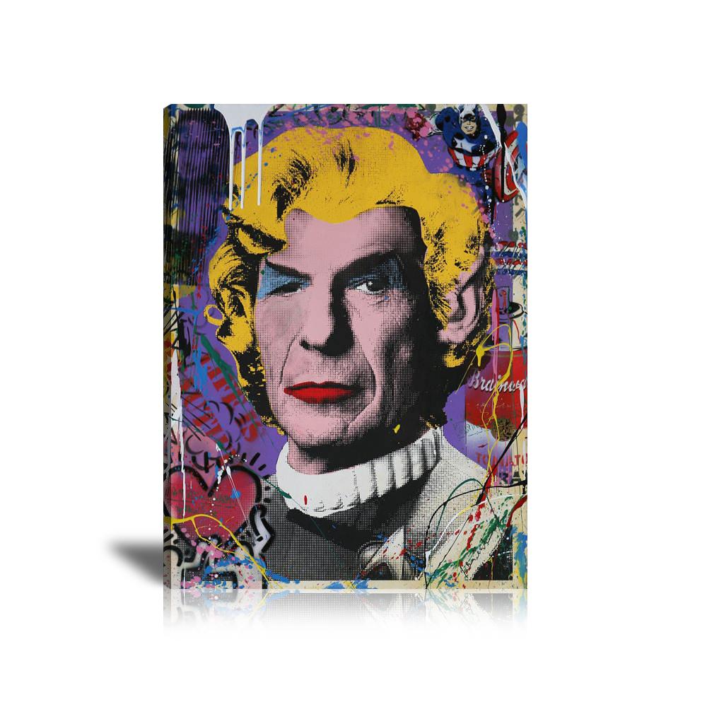 Marilyn Spock Monroe Wall Art: Large Colorful Graffiti Print or Framed Canvas Painting for Modern Living Rooms, Dining Rooms and Bedrooms