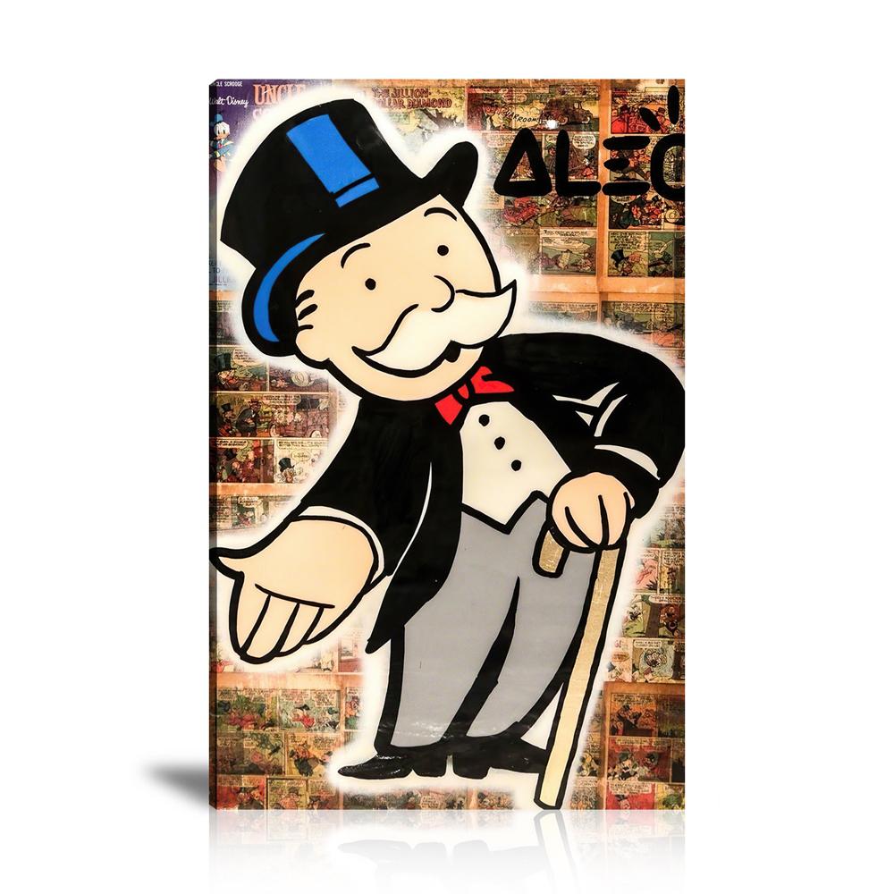 Street Art, Prints, Pop Art, Paintings, Canvas, Art, Alec Monopoly, Monopoly, Monopz, Gentlemen, Comic, Colorful, Paint