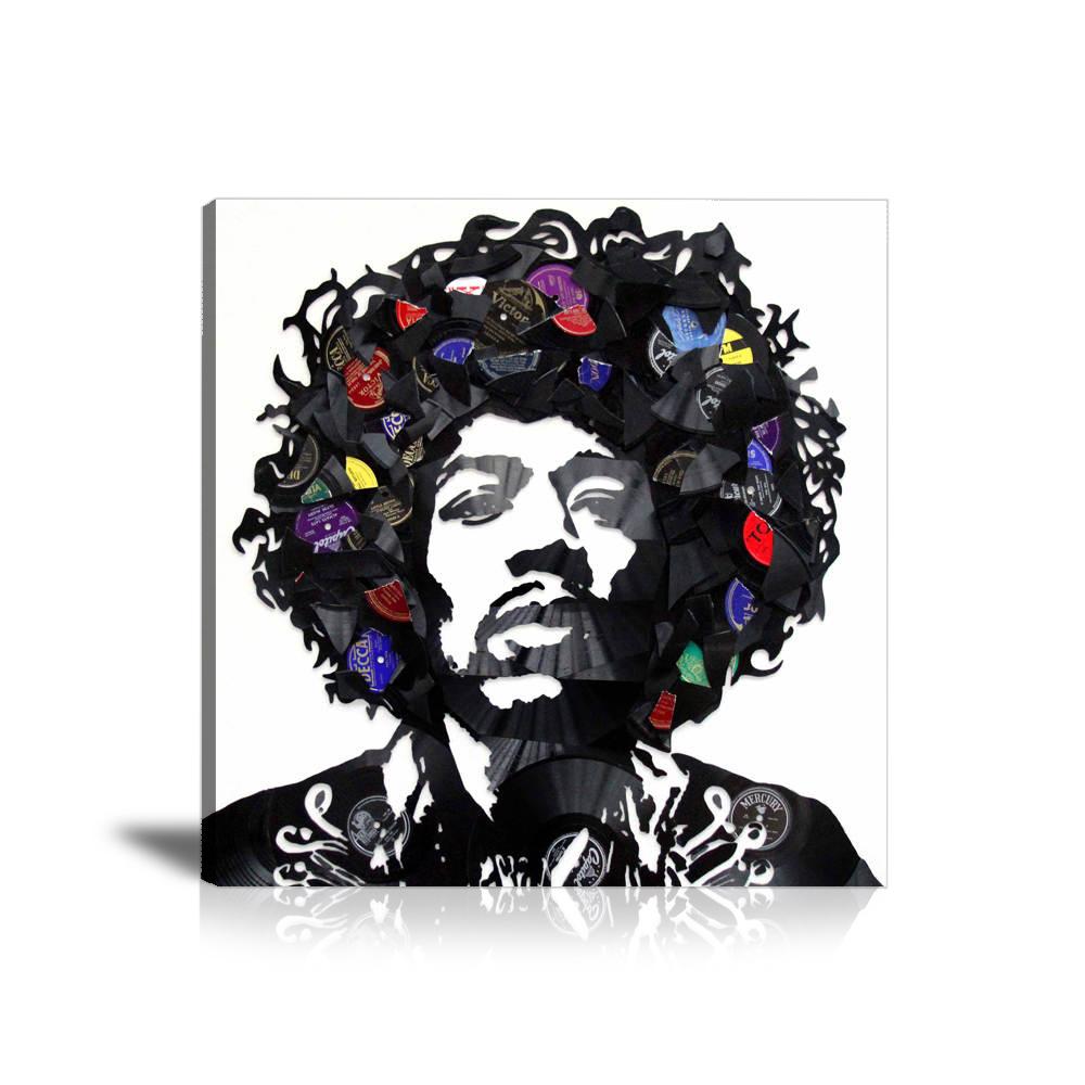 Jimi Hendrix Wall Art: Large Colorful Graffiti Print or Framed Canvas Painting for Modern Living Rooms, Dining Rooms and Bedrooms