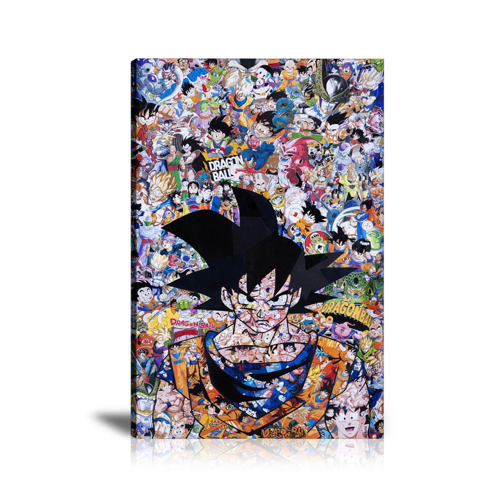 Street Art, Prints, Pop Art, Paintings, Canvas, Art, Alec Monopoly, Mr Garcin, DragonBalls,Son Goku, Comic, Manga, Colorful