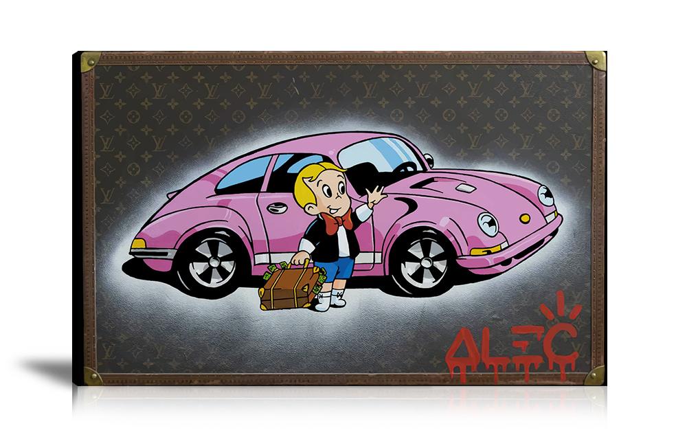 Street Art, Prints, Pop Art, Paintings, Landscape, Canvas, Art, Alec Monopoly, Richie Rich, Louis Vuitton, Trunk, Luxury Brand, Money