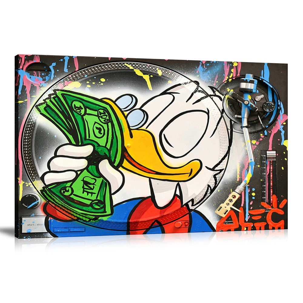 Alec,Alec Monopoly,Canvas Art,Cash,Colorful,DJ,DJ Board,Dollars,Landscape,Money,Money Smell,News,Paint Drop,Paintings,Pop Art,Prints,Scrooge McDuck,Street Art,Wall Art