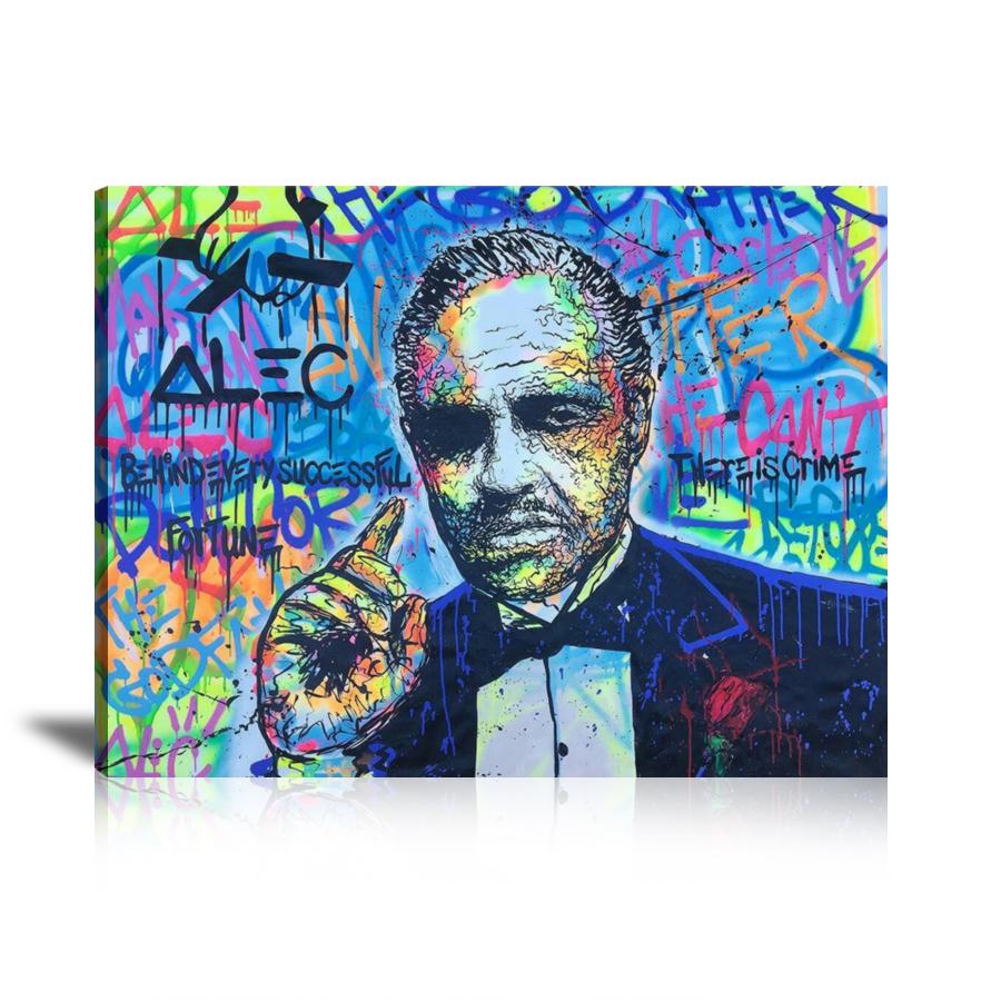 The Godfather, Vito Corleone, Street Art, Spray Paint, Graffiti, Street Art, Prints, Pop Art, Paintings, Canvas, Art, Alec Monopoly, Landscape