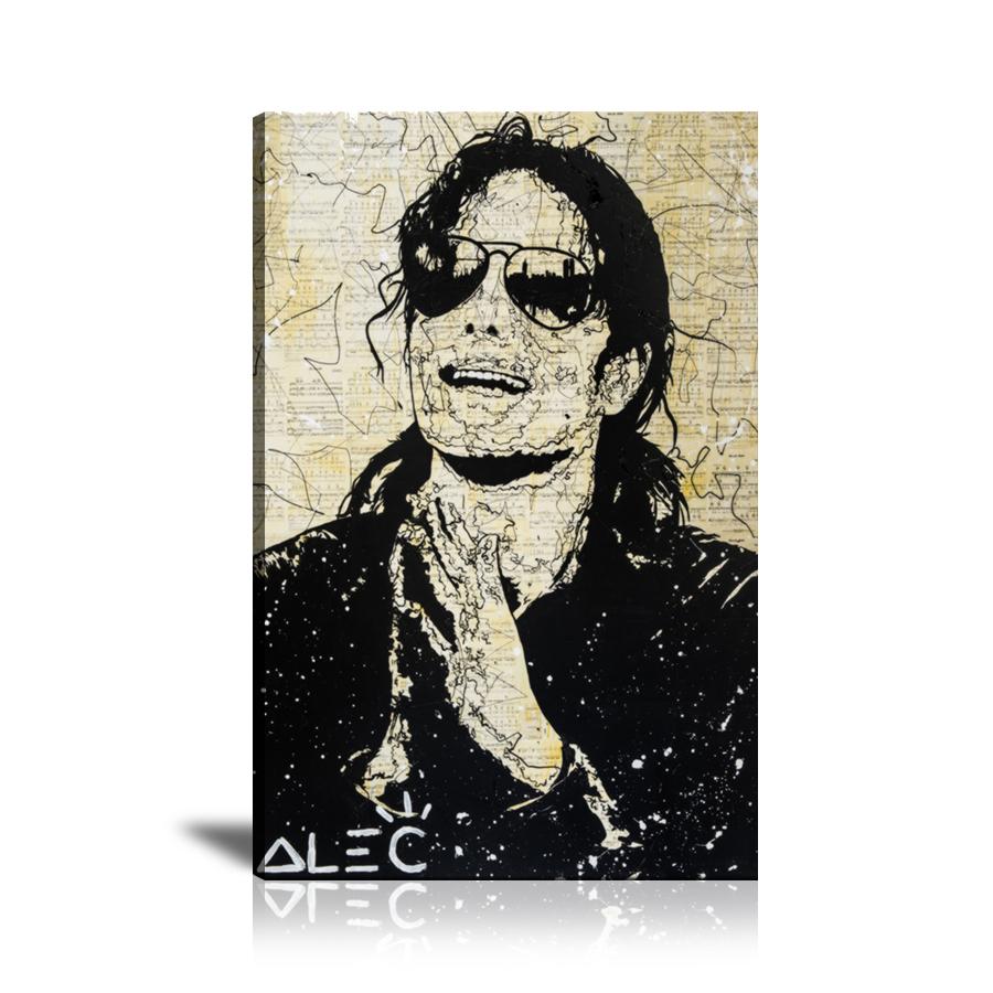 Michael Jackson, Pop Icon, Newspaper, Spray Paint, Black And White, Street Art, Prints, Pop Art, Paintings, Canvas, Art, Alec Monopoly, Vertical