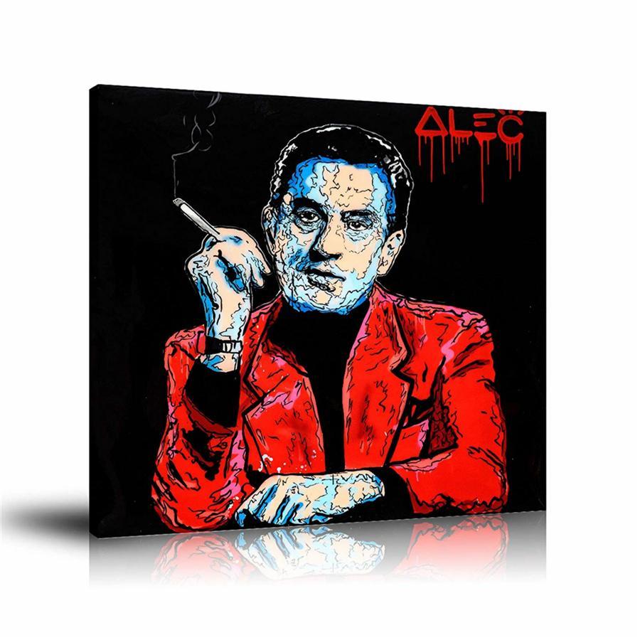 Robert De Niro, Casino, Cigarette, Spray Paint, Graffiti, Street Art, Prints, Pop Art, Paintings, Canvas, Art, Alec Monopoly, Landscape