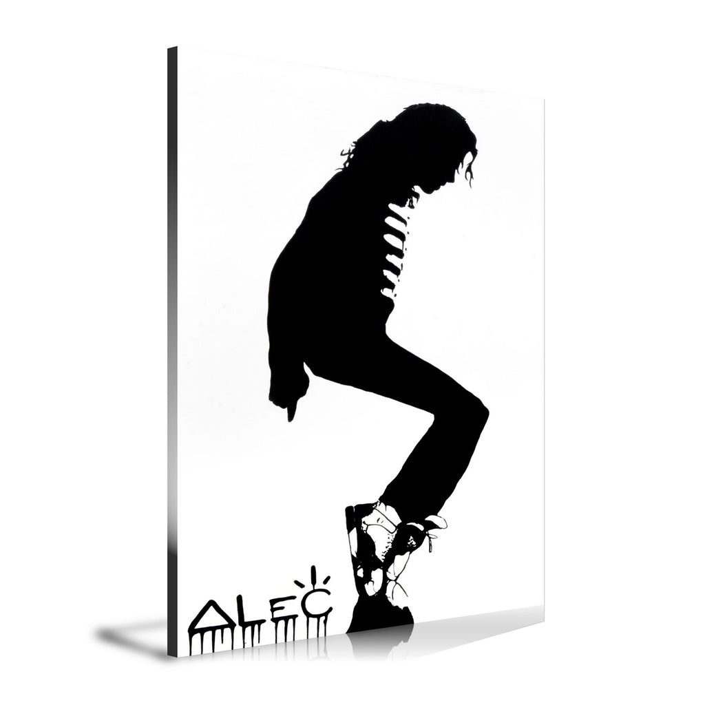 Michael Jackson, Pop Icon, Moonwalk, Black And White, Singer, Street Art, Prints, Pop Art, Paintings, Canvas, Art, Alec Monopoly, Vertical