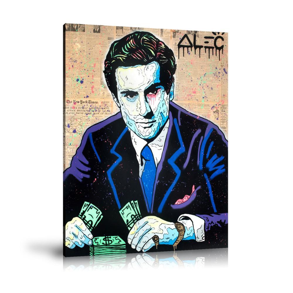 De Niro Icon The Last Tycoon Wall Art: Large Colorful Graffiti Print or Framed Canvas Painting for Modern Living Rooms, Dining Rooms and Bedrooms