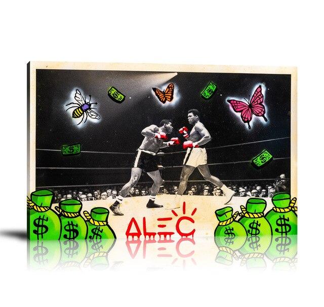 Street Art, Sport, Prints, Pop Art, Paintings, Muhammad Ali, Muha, Landscape, Canvas, Boxing, Art, Alec Monopoly  , Money Bag, Butterfly, Money, Bee